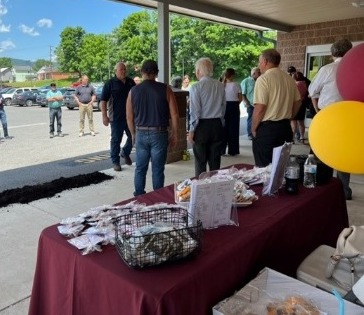 group gathered at groundbreaking